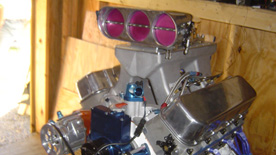 Race car engine updating